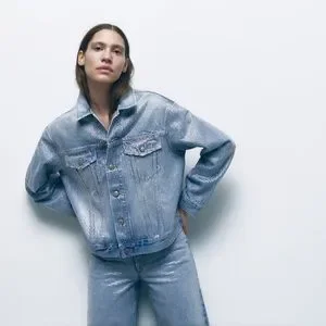 ★ZARA★ TOPSTITCHED DENIM JACKET Zara TOPSTITCH DENIM TOP ZW COLLECTION | Square One
